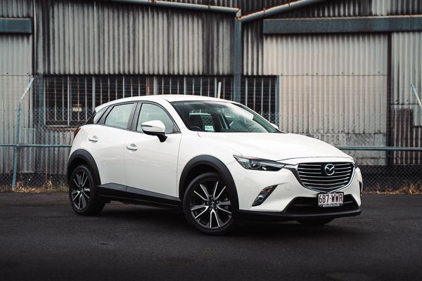 A white mazda CX-3 parked at Sell Any Car Fast