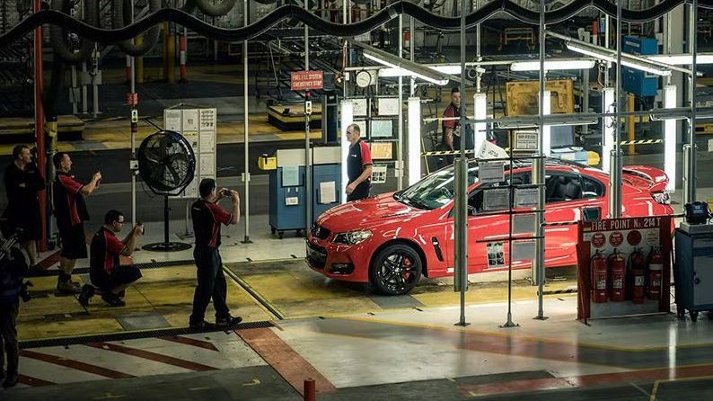 The last Holden Commodore SSV Redline rolling off the production line