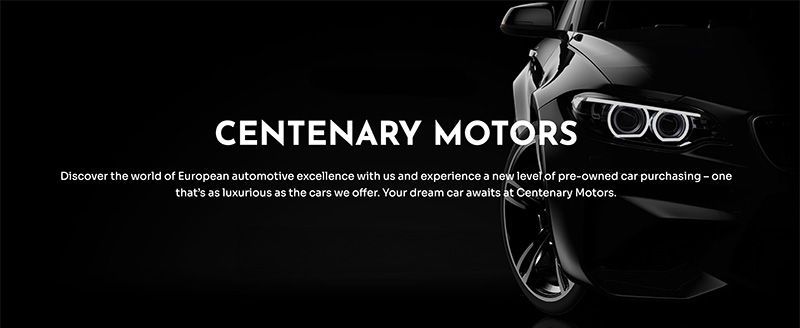 Centenary Motors - Buy prestige car