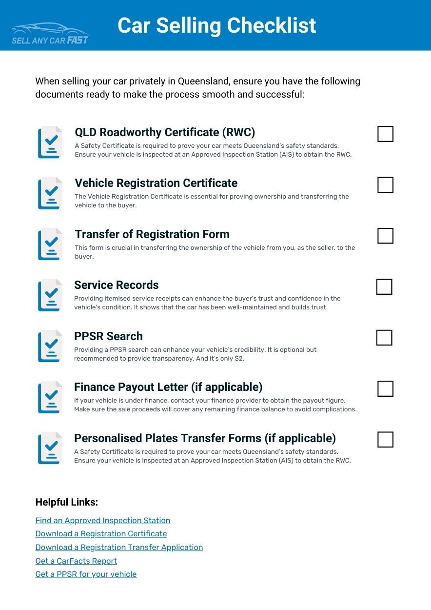 Car Selling Checklist - Sell Any Car Fast