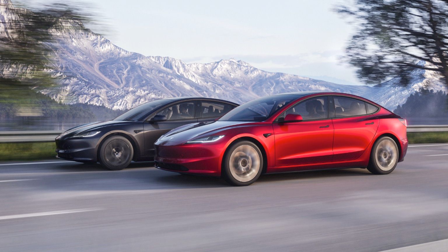 Tesla Model 3 Performance rolling shot