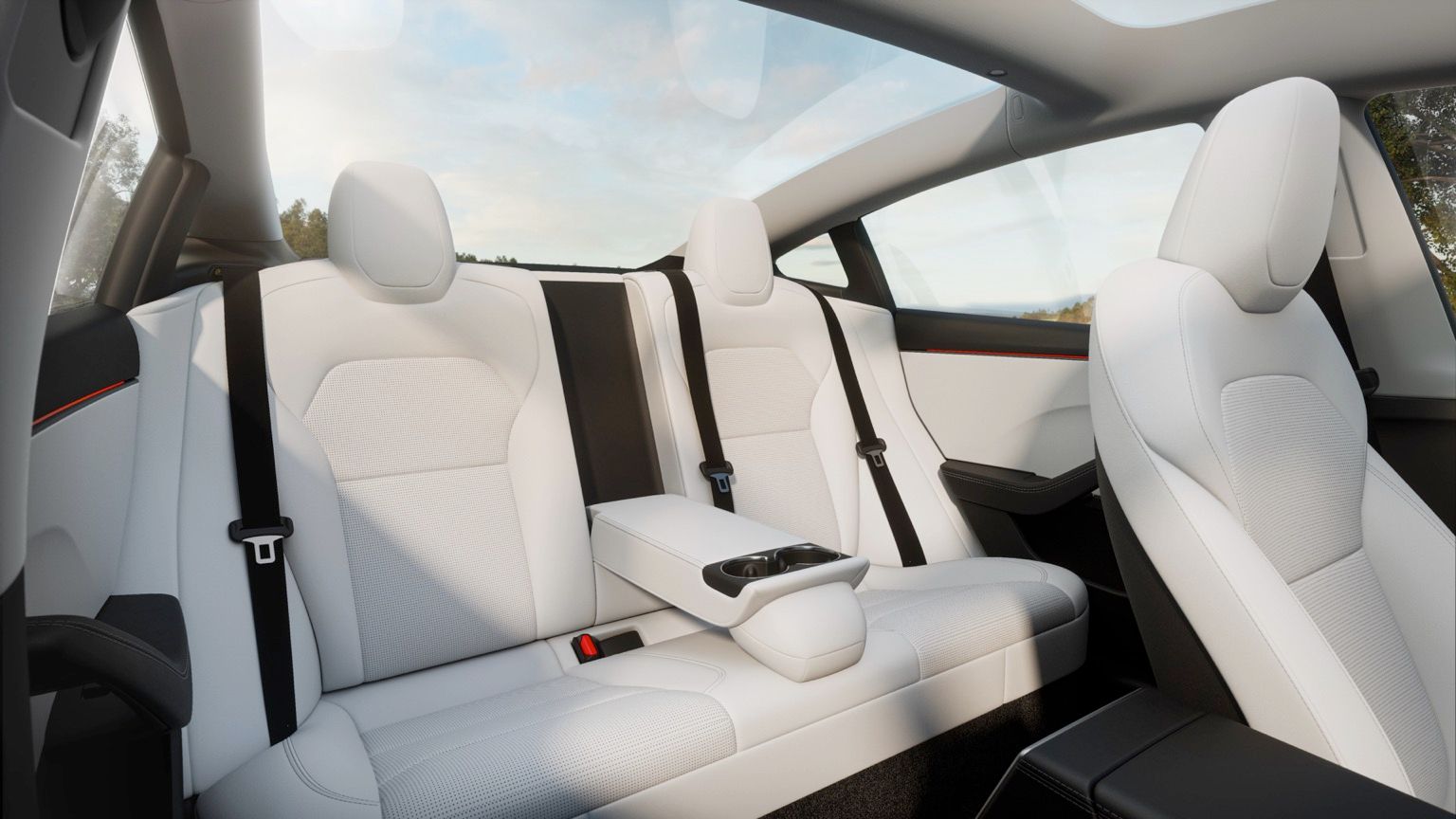 Tesla Model 3 Performance interior rear seats