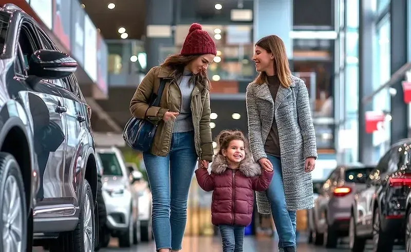 Two Women and A Little Girl Are Walking in A Car — Sell Any Car Fast in Eagle Farm, QLD