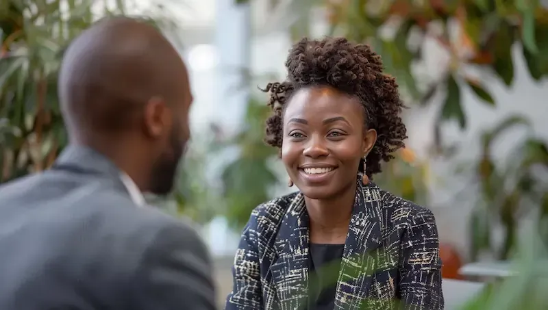 A Man and A Woman Are Sitting at A Table — Sell Any Car Fast in Eagle Farm, QLD