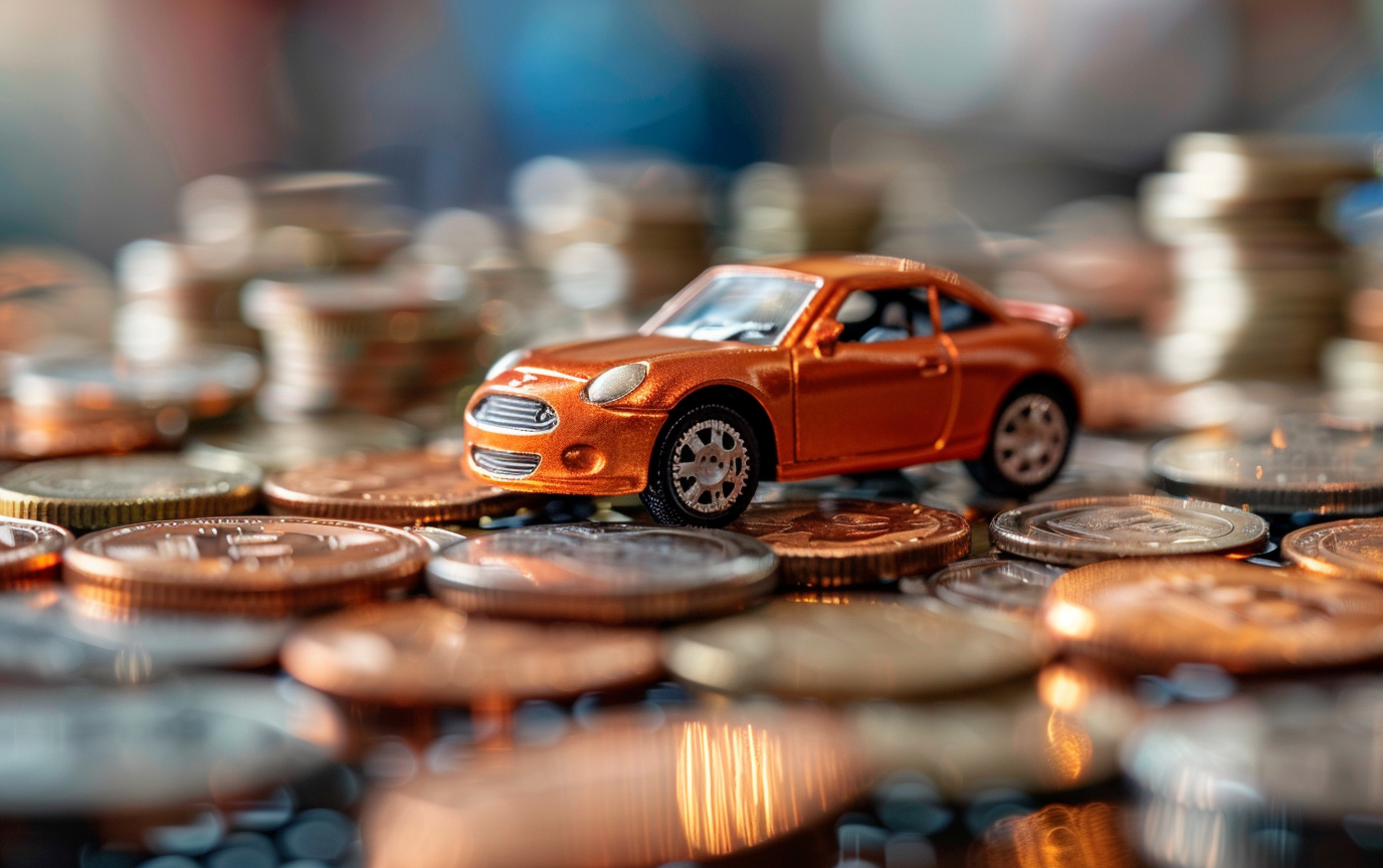 get the best car interest rate, toy car on coins