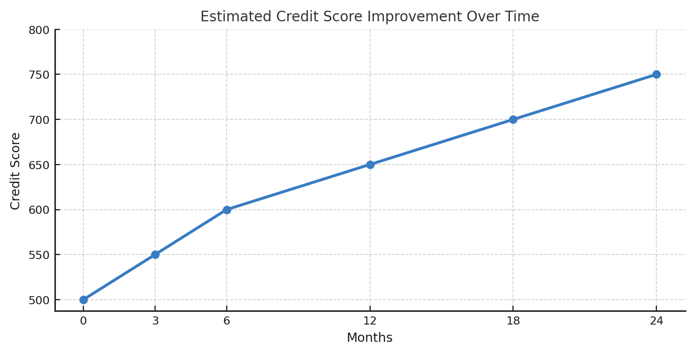 Credit Score Improvement Graph