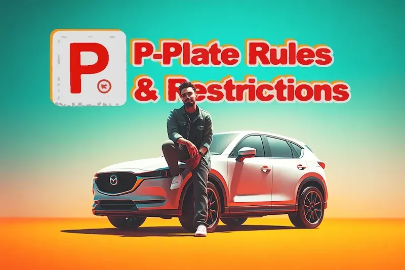 a man in front of a white P-Plate Mazda CX3 — Sell Any Car Fast QLD