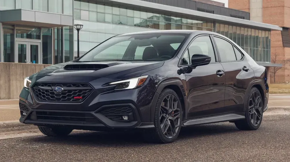 A black Subaru WRX ends production