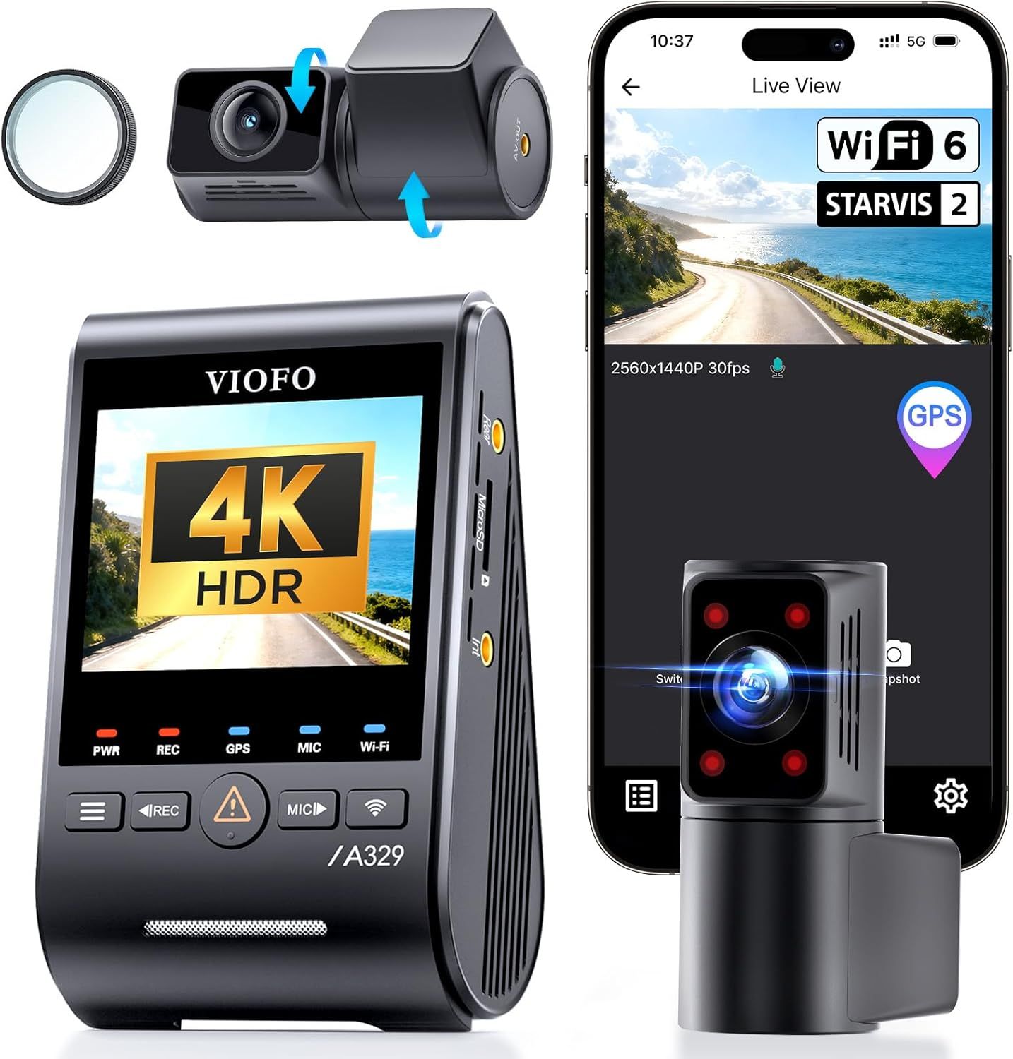 Viofo A329S 4K 3-channel dashcam