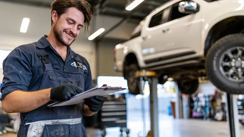 Roadworthy certificate inspection on a car in Queensland