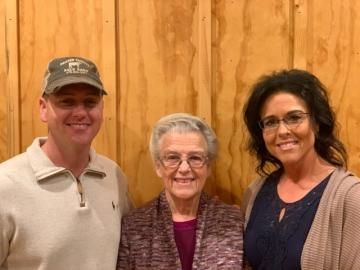 a lady, older lady, and man 