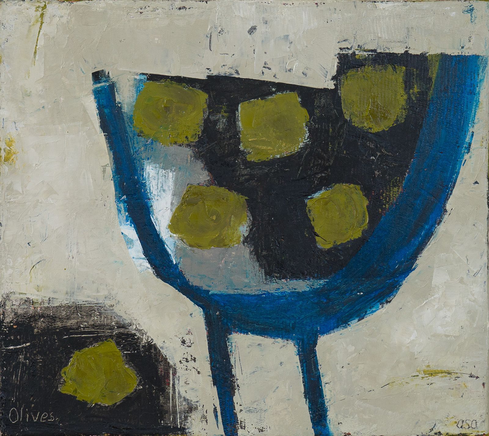 Olives Oil on Canvas 36cm x 39cm £1,000