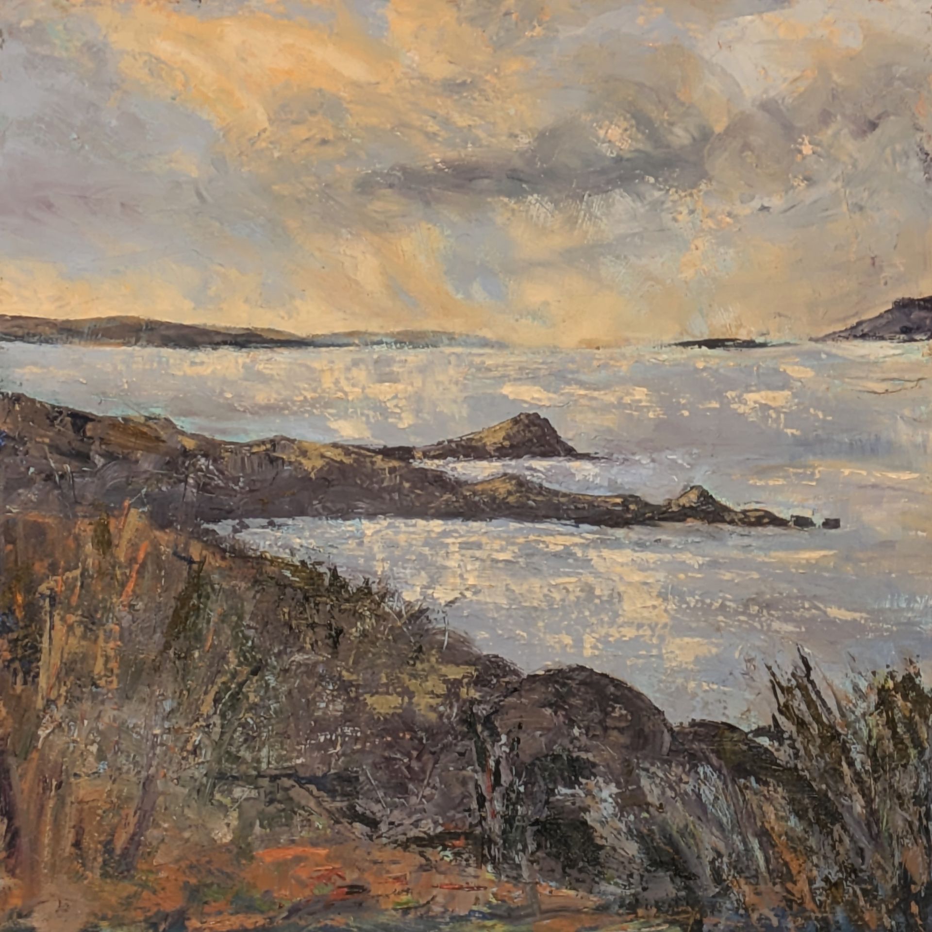 Fading Light, Ross Point Oil on Panel 50cm x 50cm £750