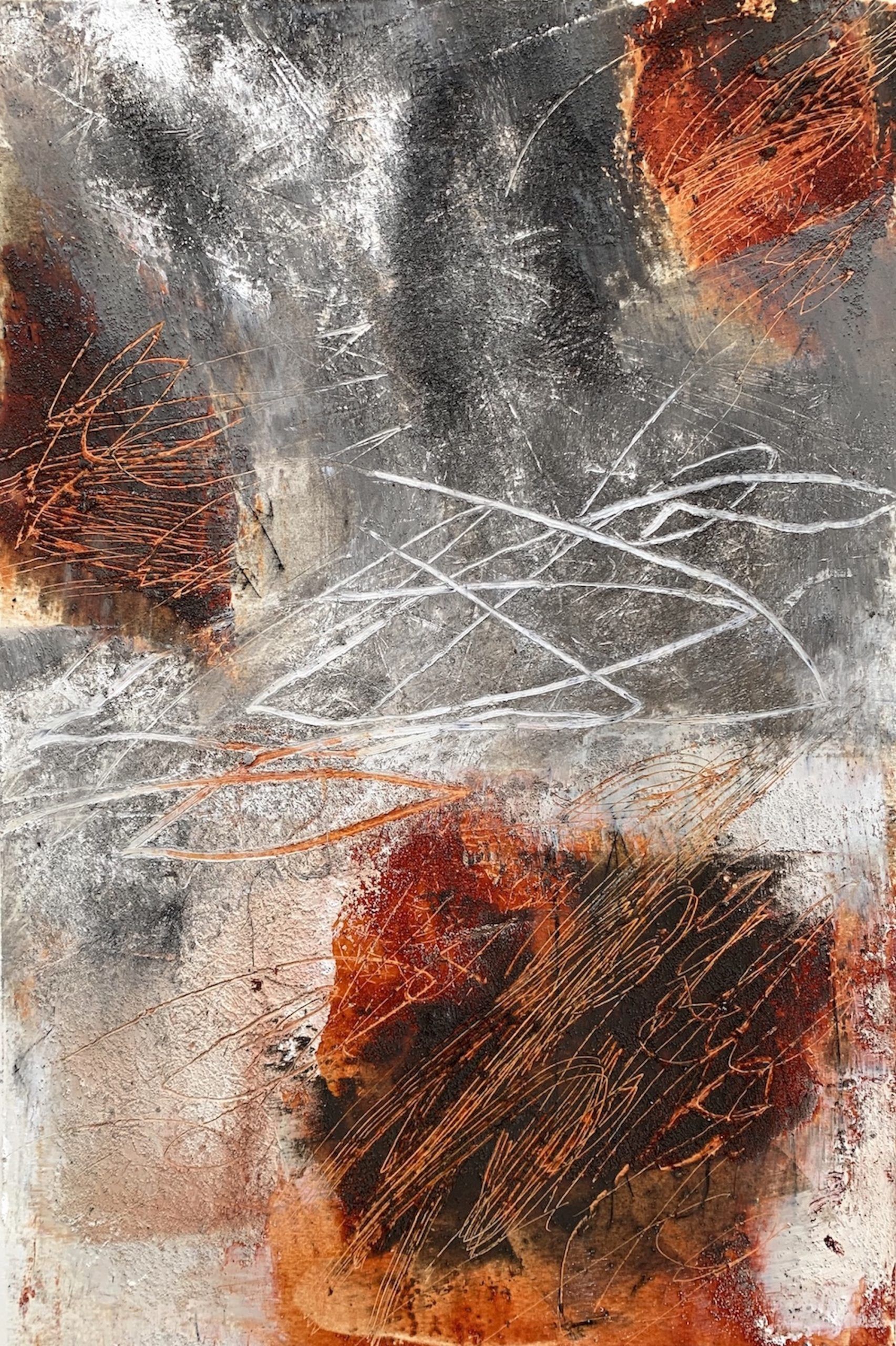  Autumn Mist II Oil, Cold Wax, Mixed Media 17.5cm x 26cm £325