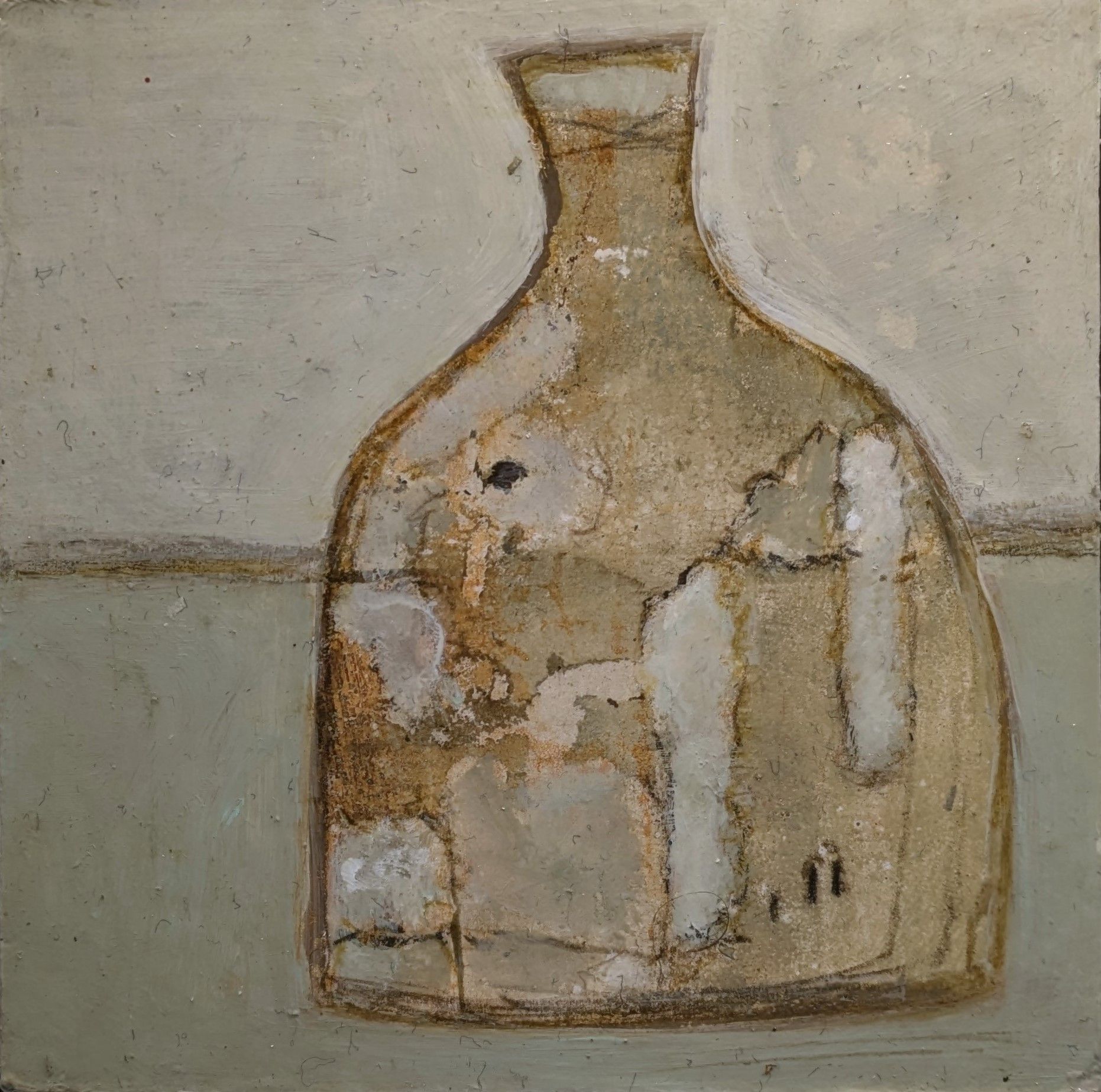 Vessel 7 Mixed Media on Board 11.5cm x 11.5cm SOLD