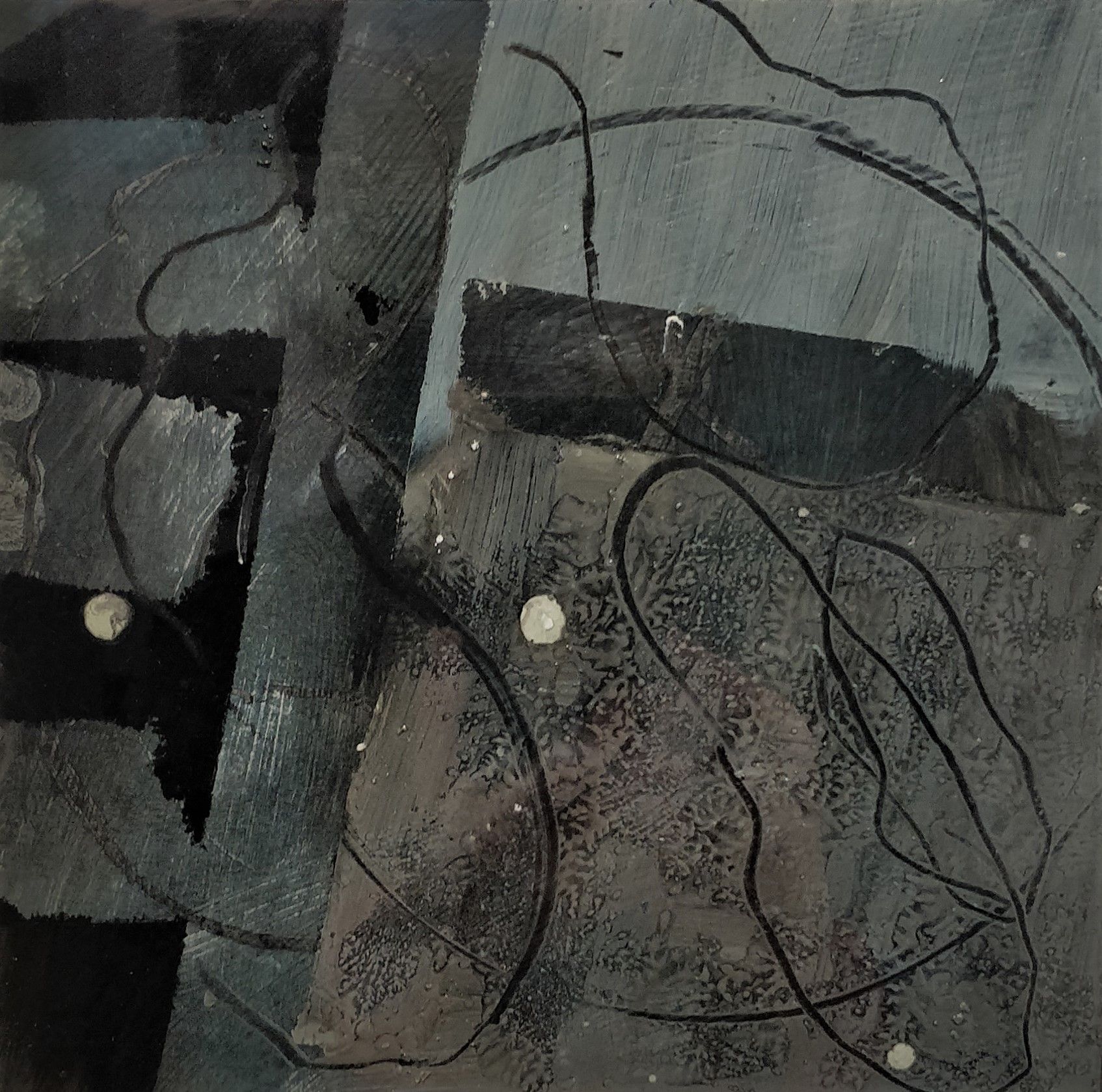 Footprint Series I Oil Charcoal and Graphite on Cartridge Paper 40cm x 40cm £350