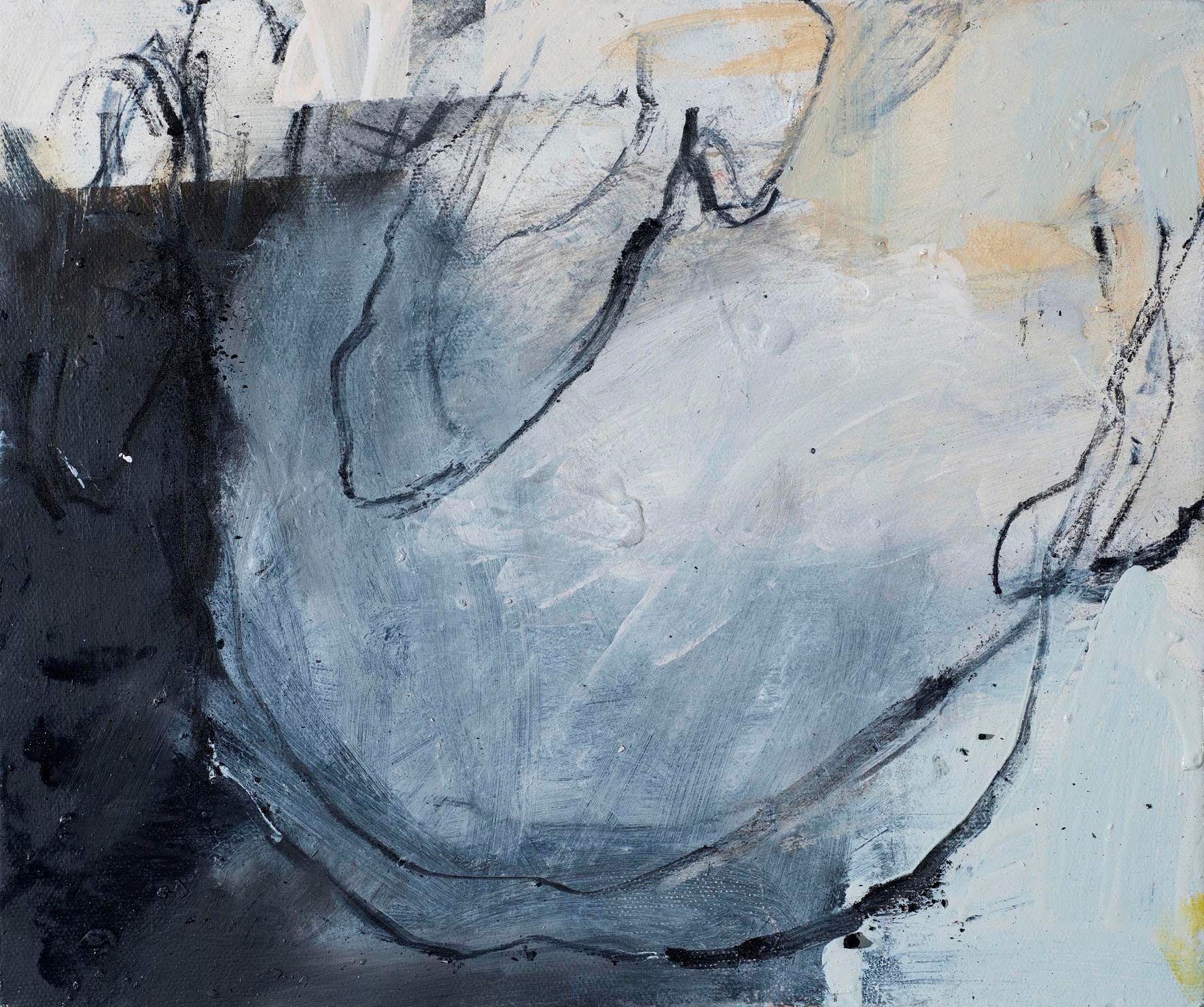 Tidepool 10 Oil Charcoal and Conte on Canvas  26 x 30 x 4 cm £675