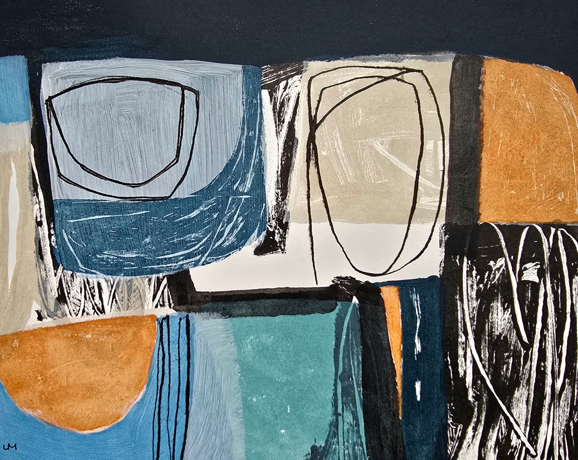 Late Autumn Framed Monoprint 56cm x 48cm £320