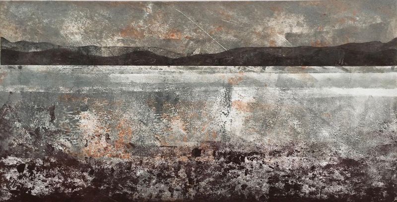 Grey Sky Monoprint 29.5 x 15cm SOLD