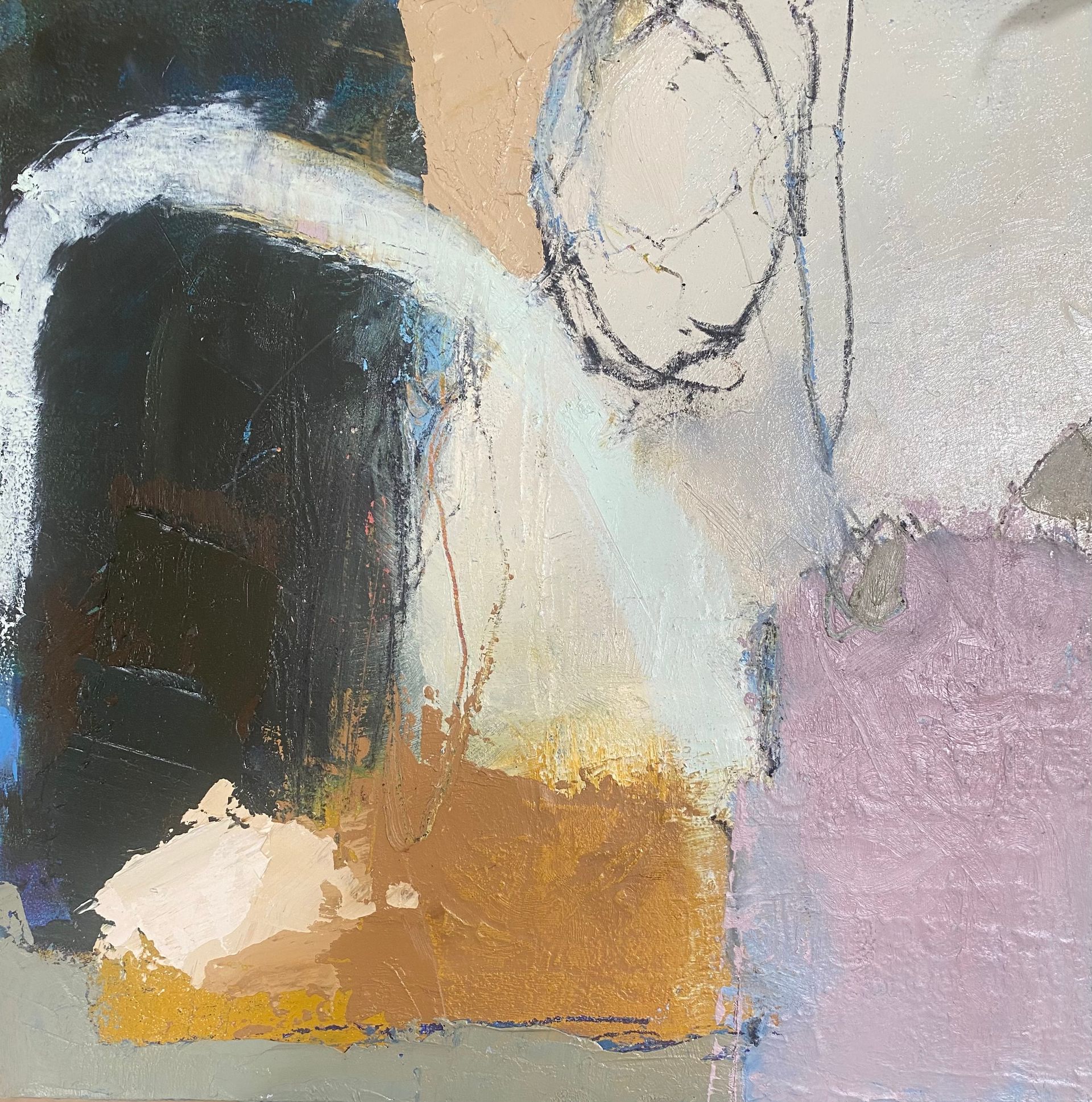 And the World Still Turned Oil and Cold Wax on Cradled Panel 82cm x 82cm £1750