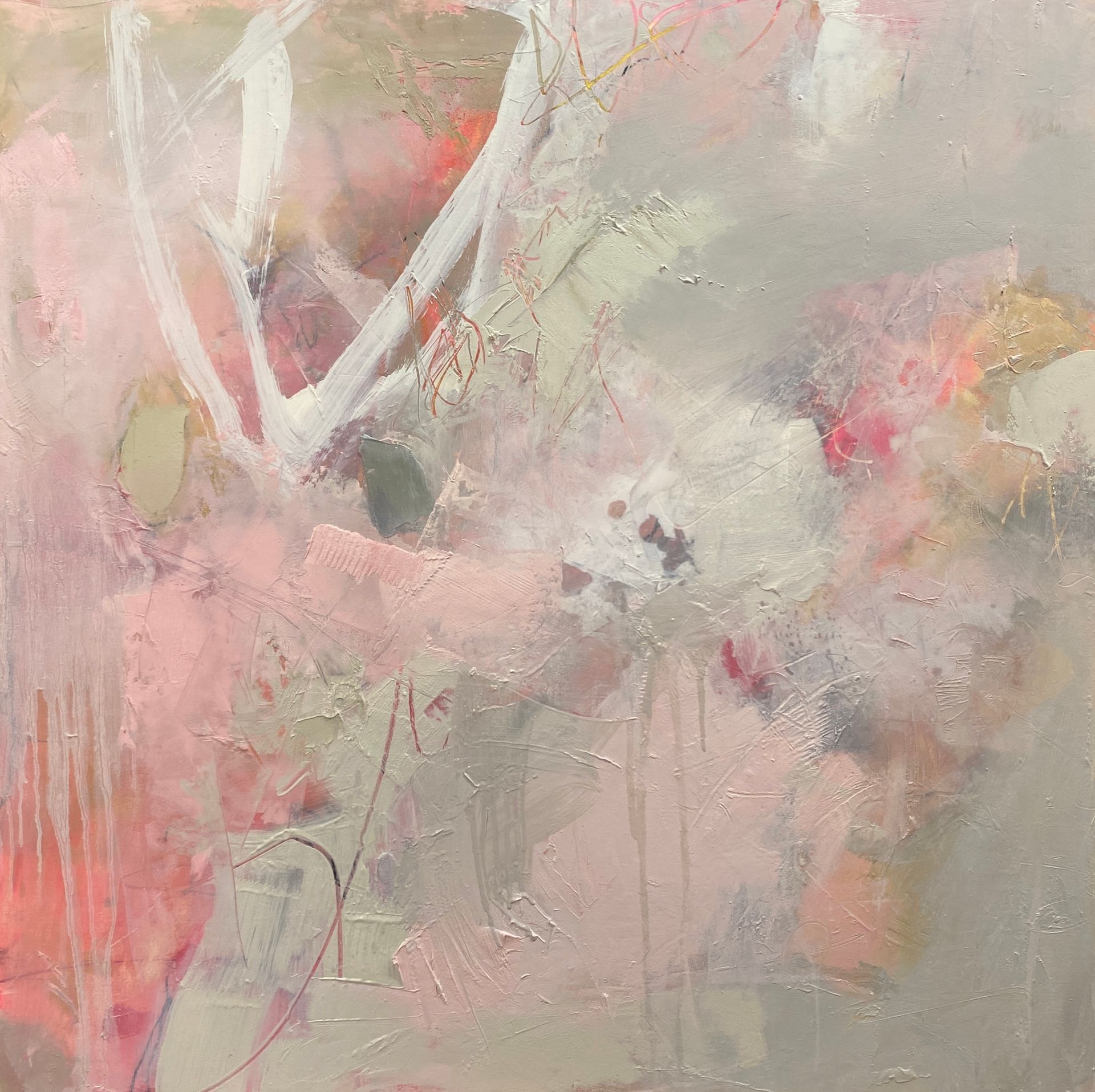 Lullaby Oil and Cold Wax on Cradled Panel 82cm x 82cm £1750