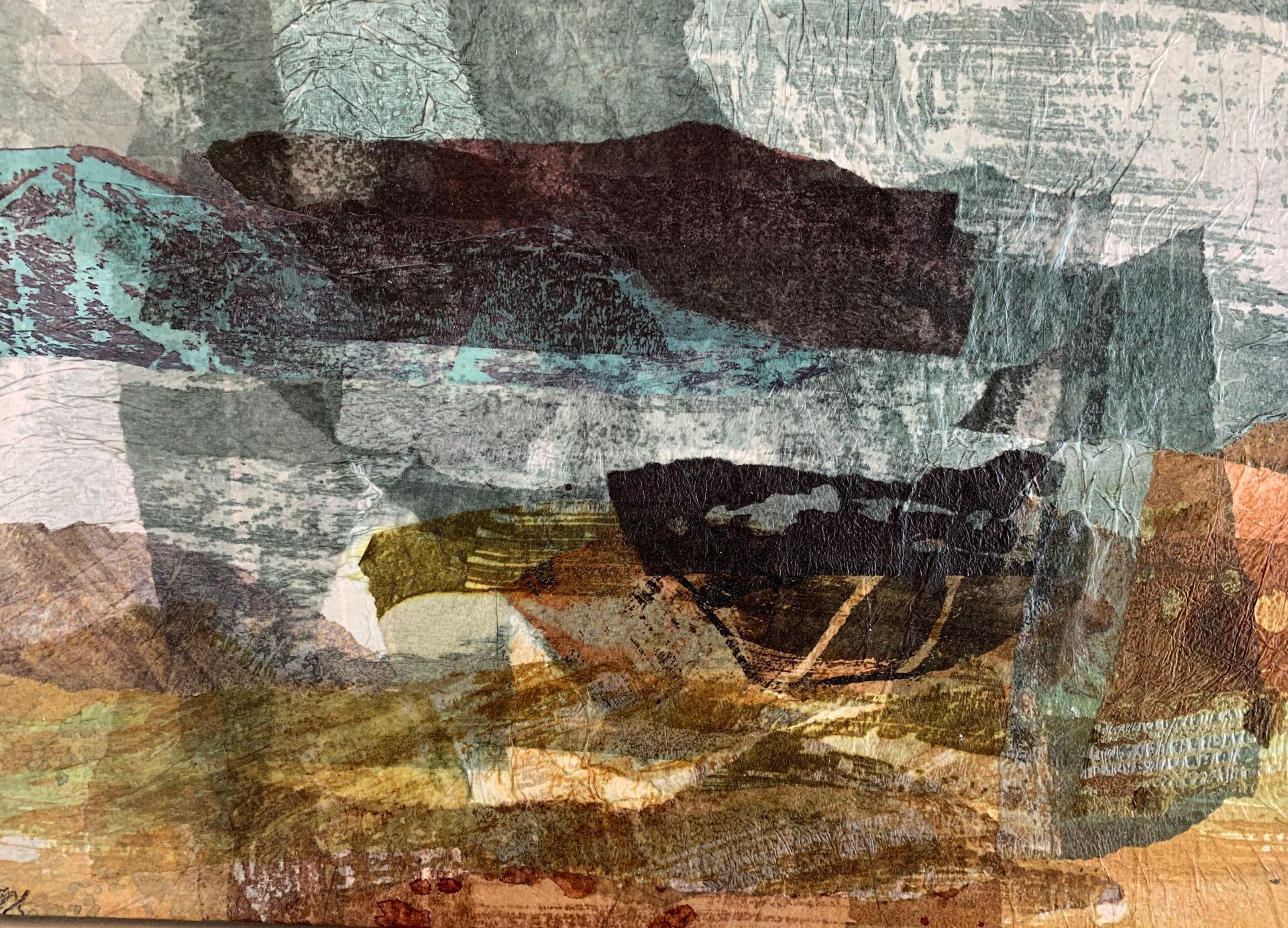 Moynish Bay Collage on Board Varnished 54cm x 40cm framed £575