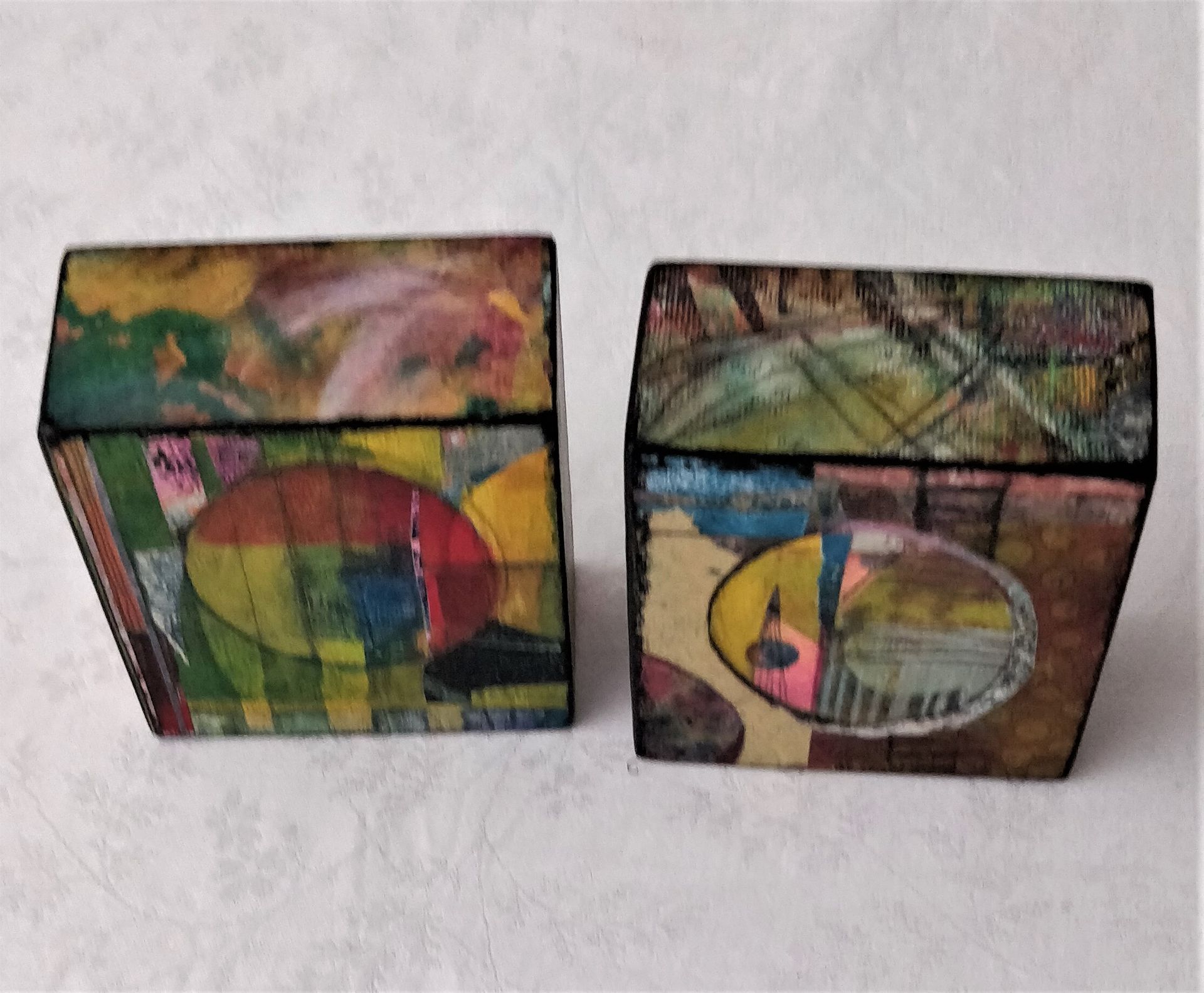 Silent Messages of Hope Wooden Block set of two 8cm x 8cm x 4cm £160