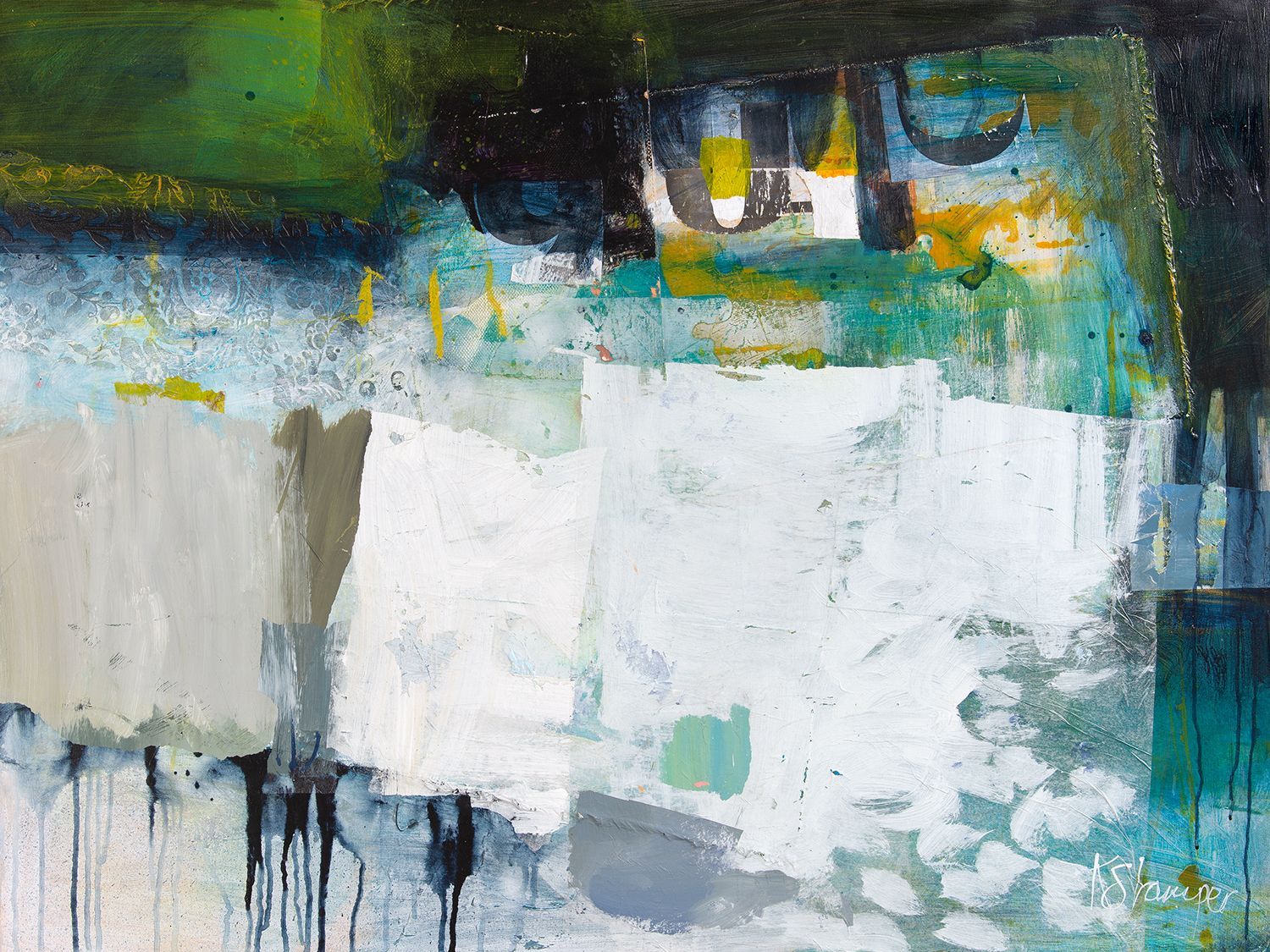 Saltwater Green, 127cm x 96cm SOLD