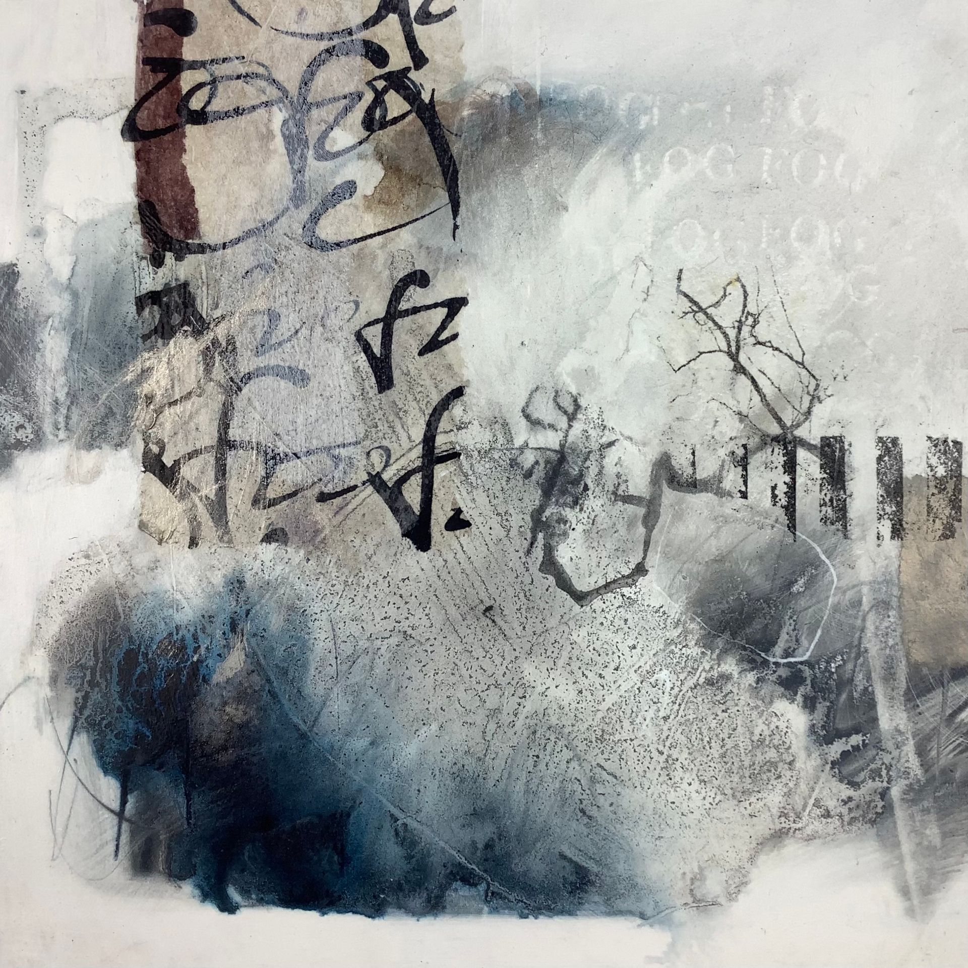 A painting with the letters fz on it