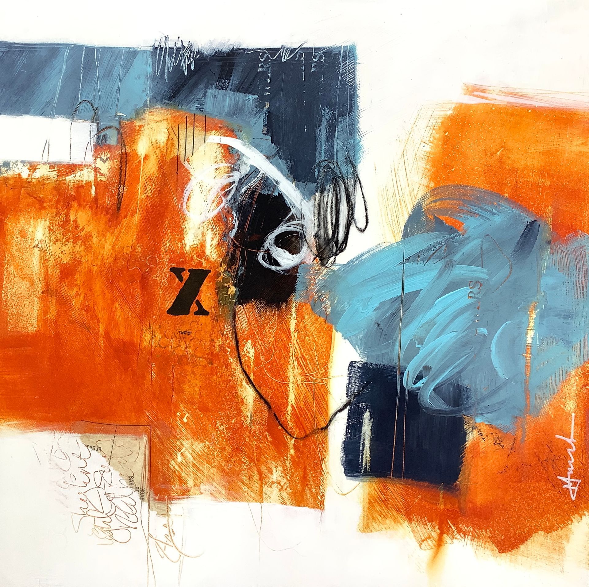 Saltmarsh Summer, Acrylic on Canvas, 50cm x 50cm x 4cm, SOLD