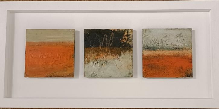 Equinox II Oil and Mixed Media on Wooden Panel 22cm x 46cm SOLD