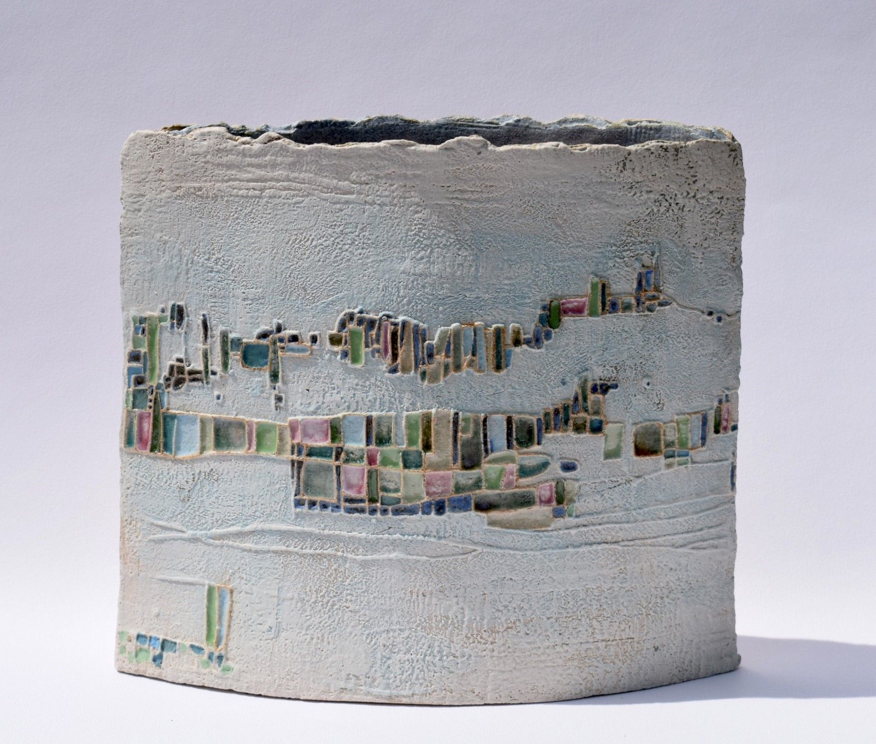 Large Stoneware Ceramic Vessel 20.5cm x 23cm SOLD