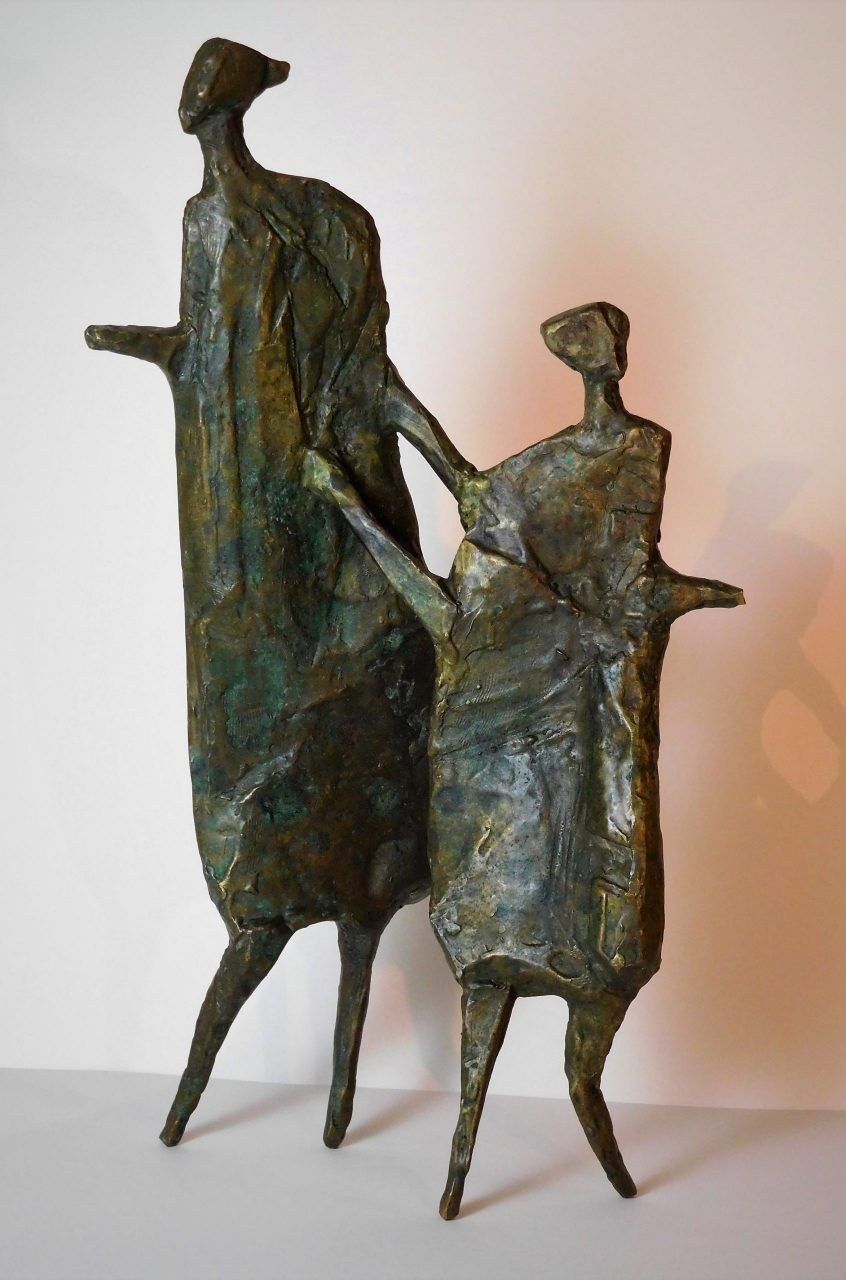 Mother & Child II, Limited Edition of 9, Bronze, 36cm x 19cm x 10cm, SOLD