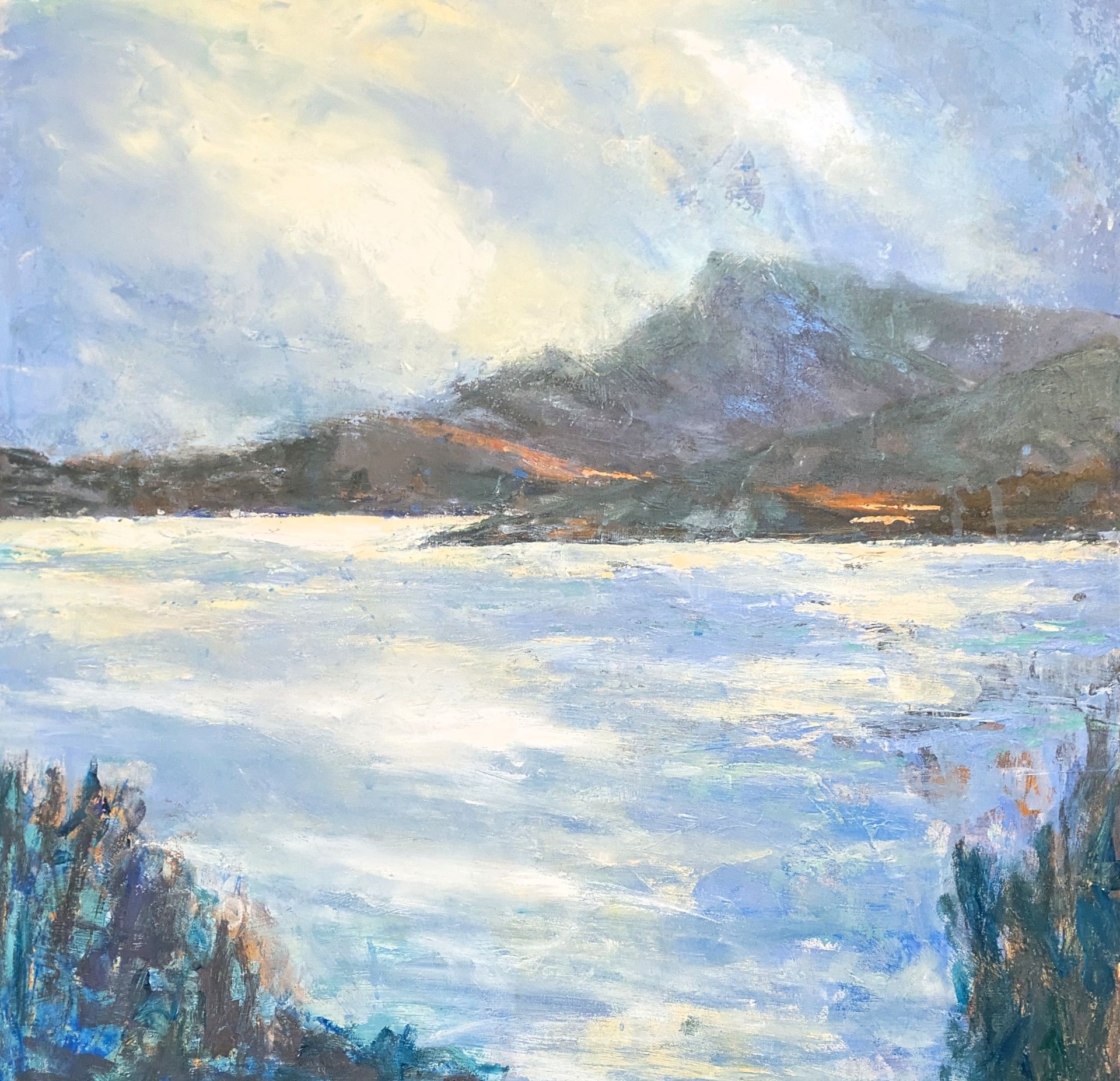 Derryherbert Harbour Mixed Media on Panel 50cm x 50cm £750