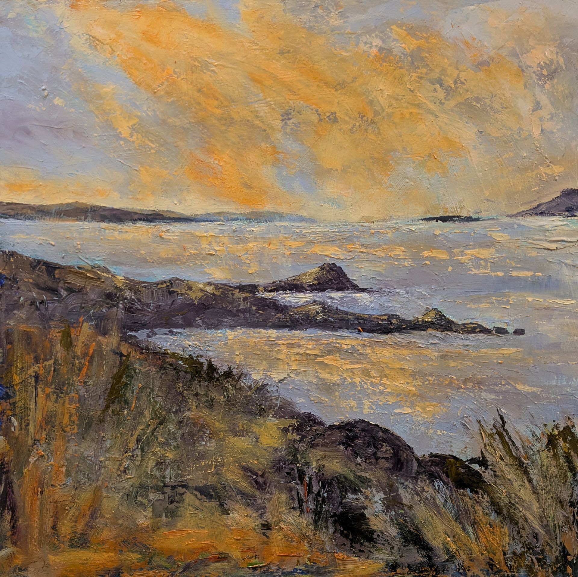 Fading Light, Ross Point Oil on Panel 50cm x 50cm £750