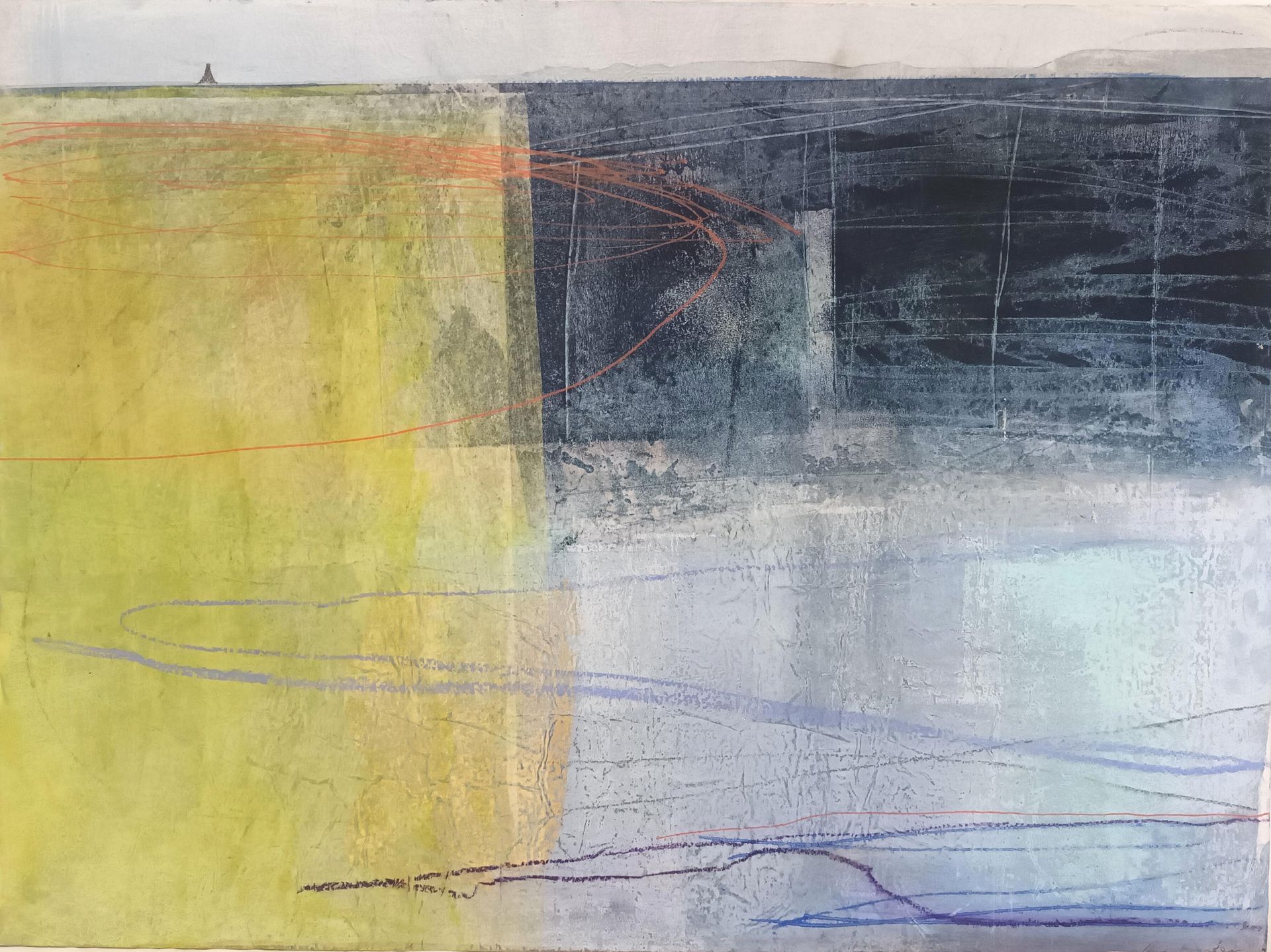 Low Tide, Whiteford Collage and Mixed Media on Board 63cm x 48cms SOLD