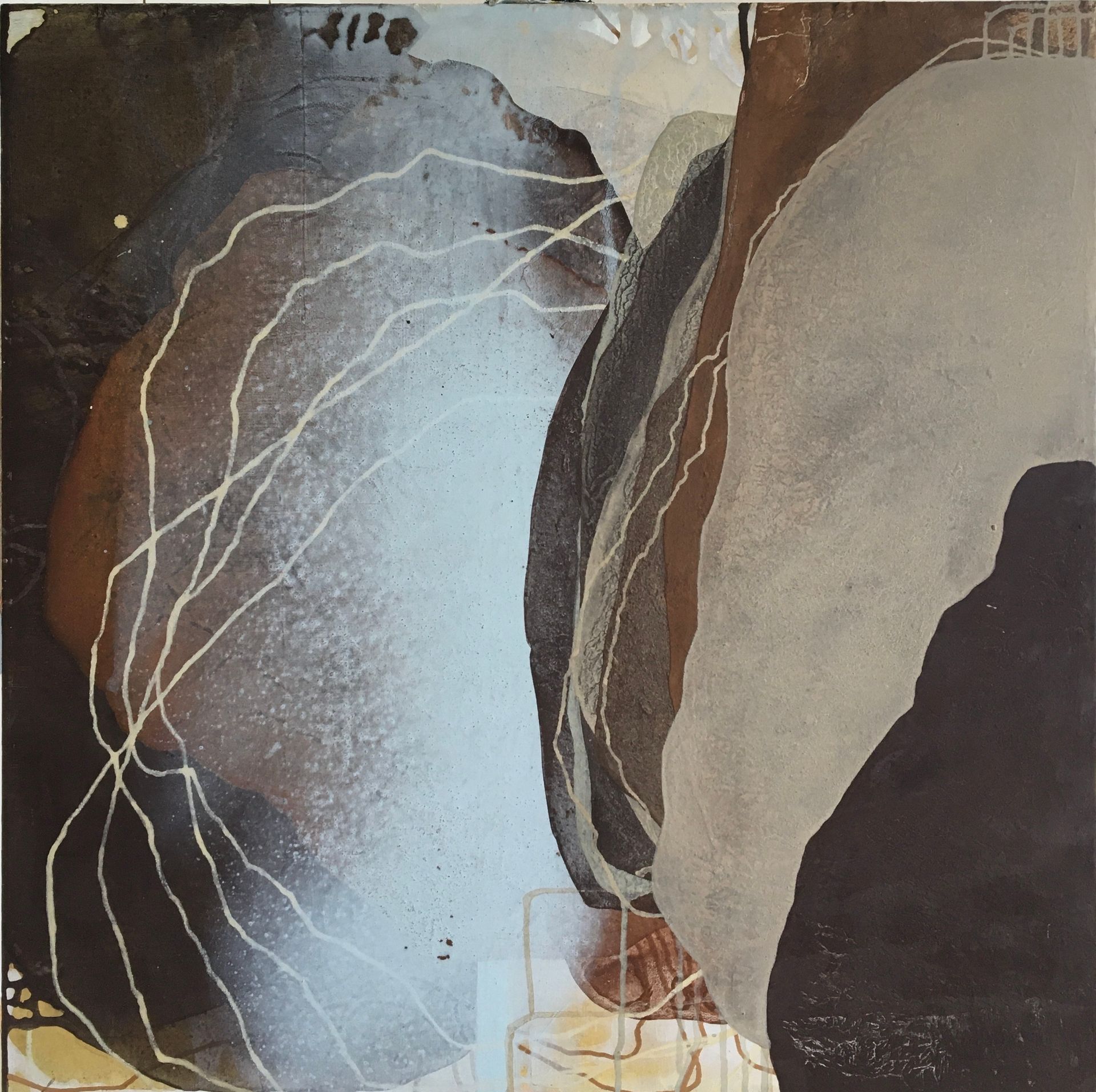 Dynamic Equilibrium Rosewall Hill West Penwith West Penwith Earth Pigments and Acrylic on Board 92cm x 92cm 98cm x 98cm framed £2100