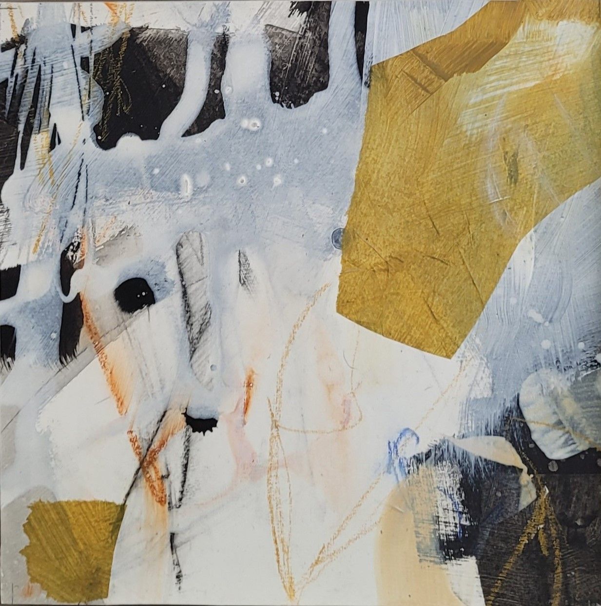 Frozen Layers IV Mixed Media 20.5cm x 20.5cm framed 23.5cm x 23.5cm SOLD