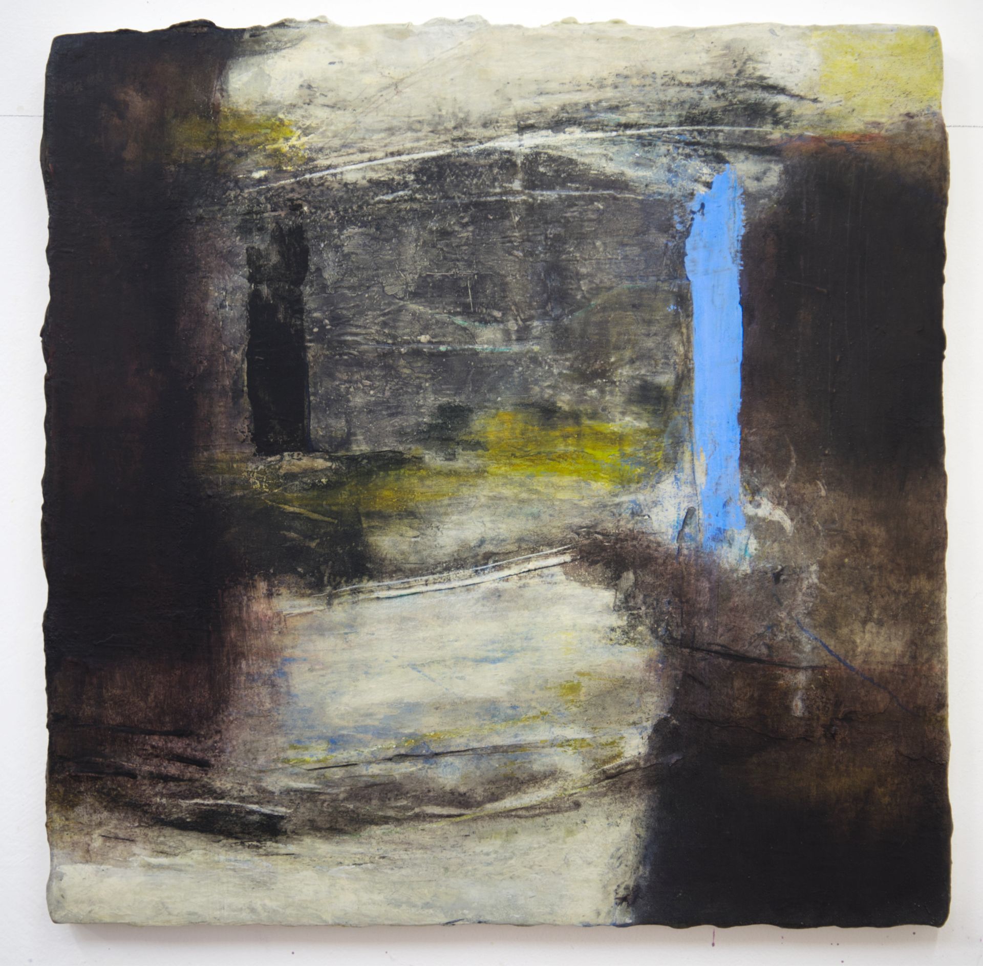 Gather Mixed Media on Paper on Cradled Panel 41 x 41 x 2cm 52cm square framed SOLD