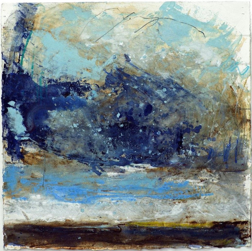 Go On Go On, Acrylic and mixed media on paper, 40cm x 40cm, SOLD