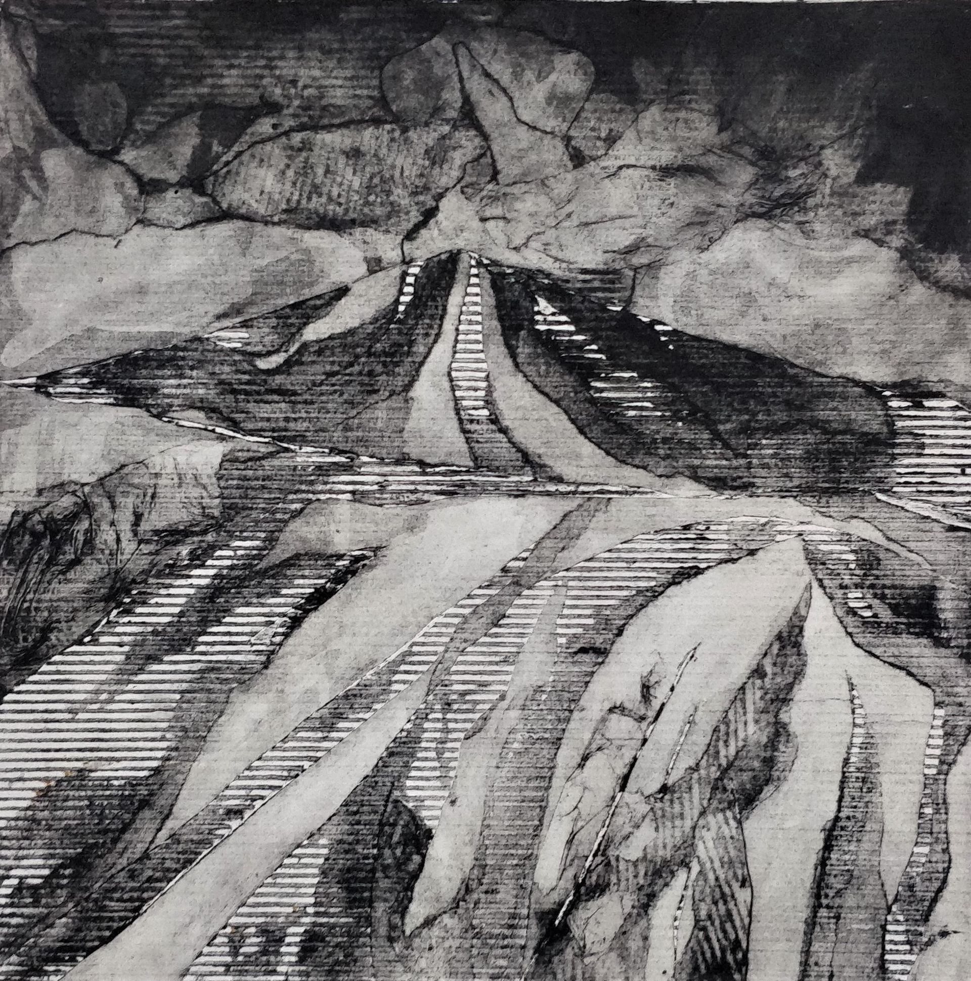 Dark Cloud Revisited 2/5 Collagraph 35cm x 35cm £240