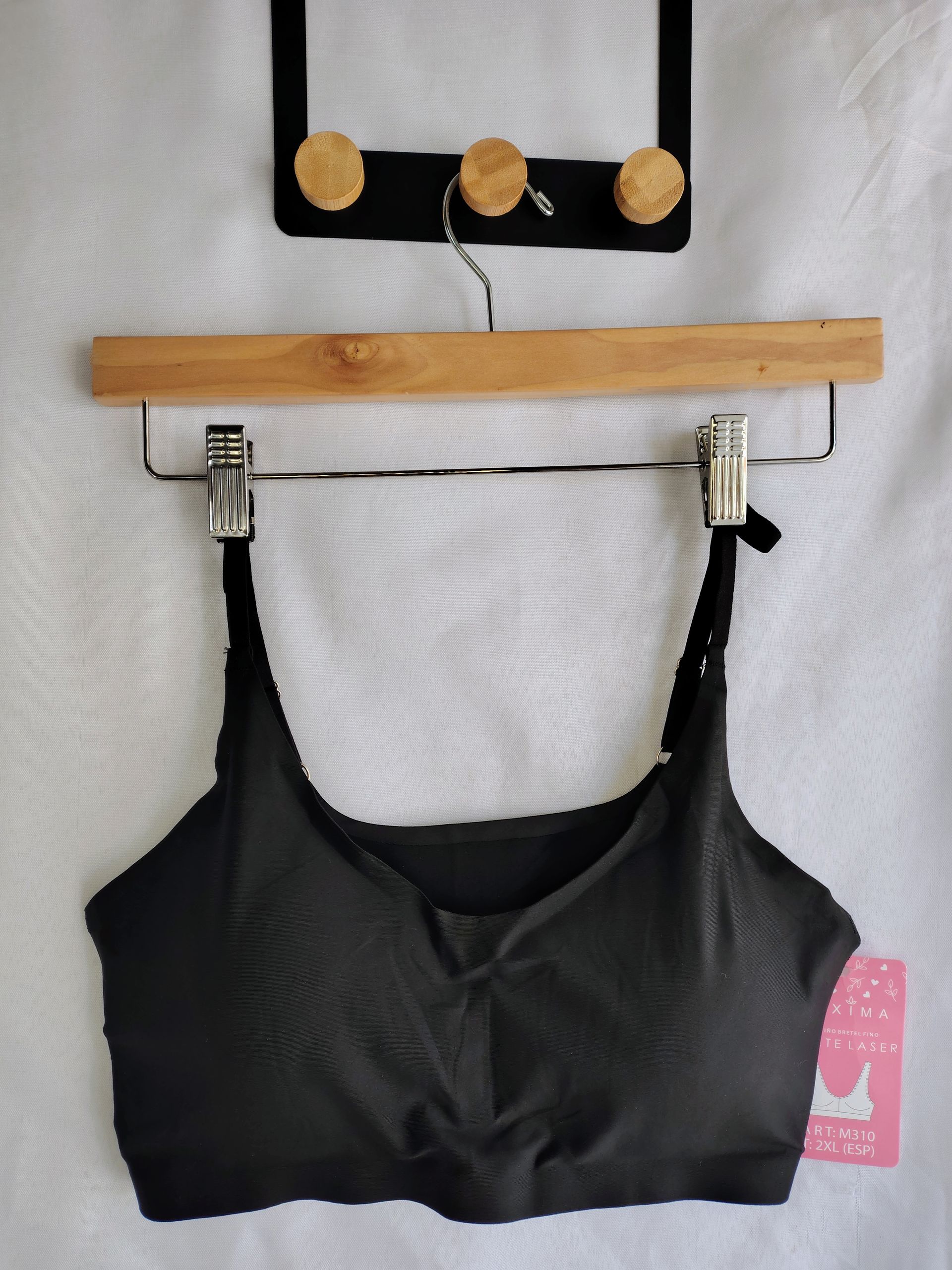 Sujetador negro sin costuras