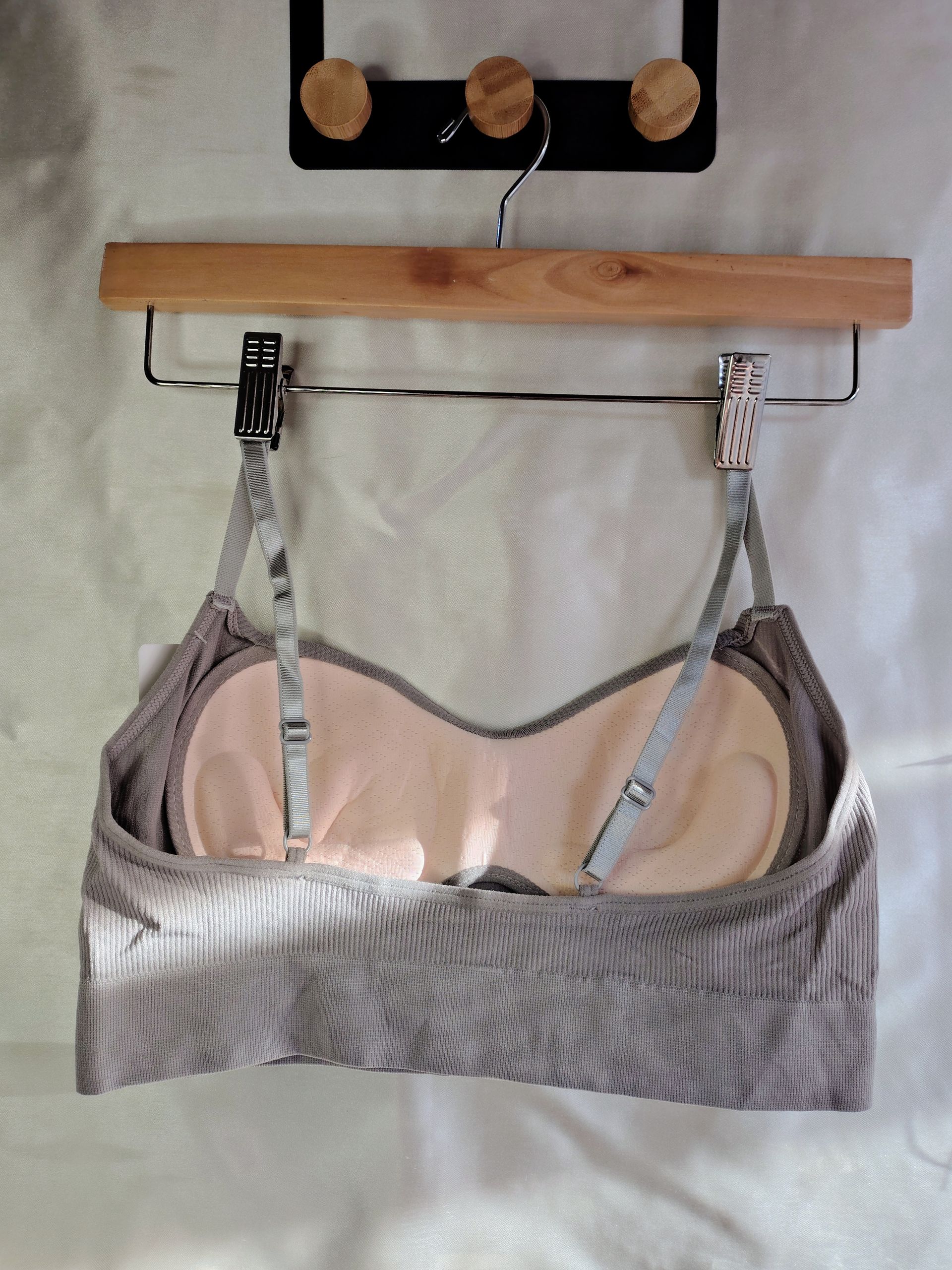 Sujetador push-up gris  tipo top