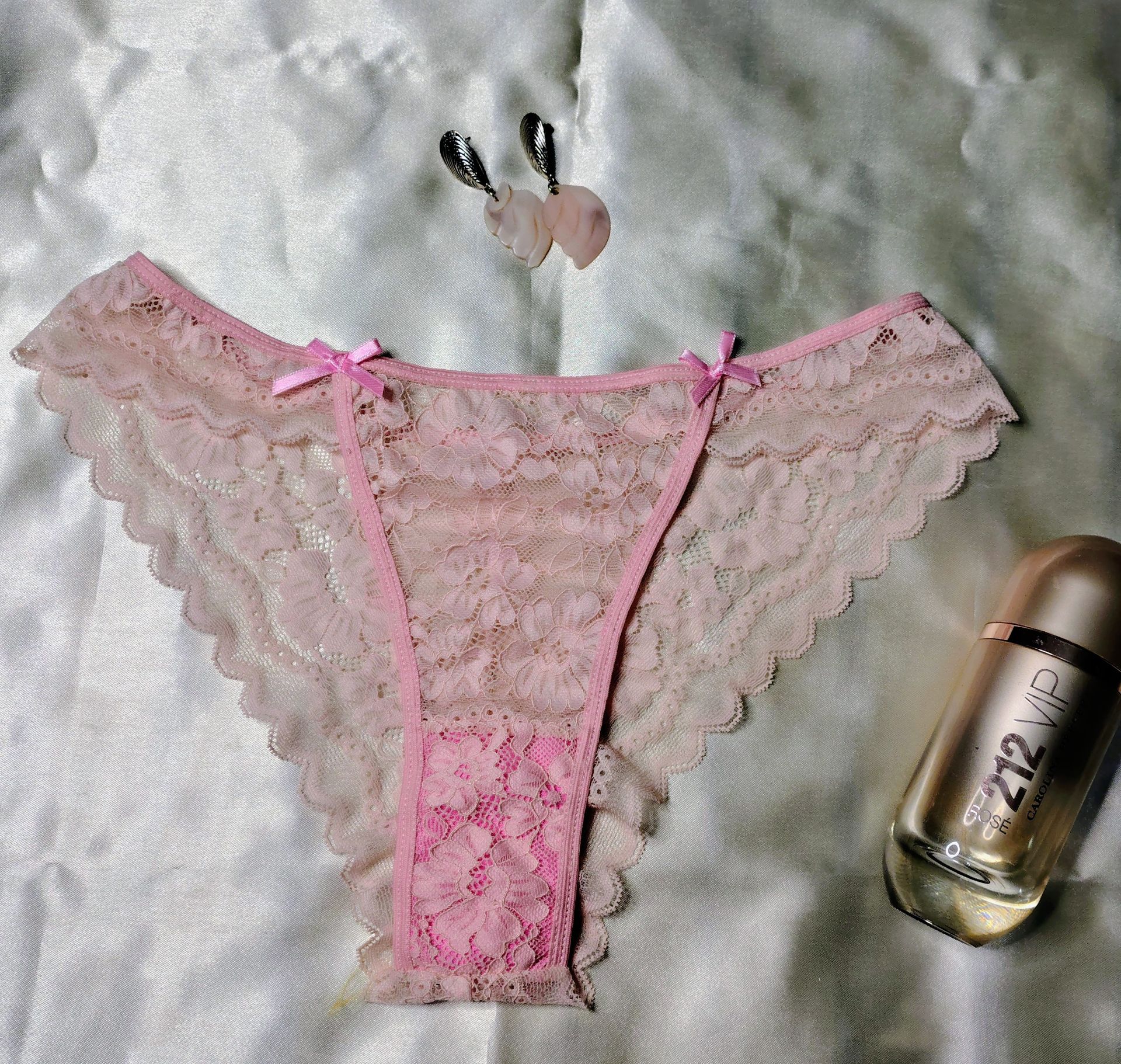 Colaless encaje Rosa moñitos