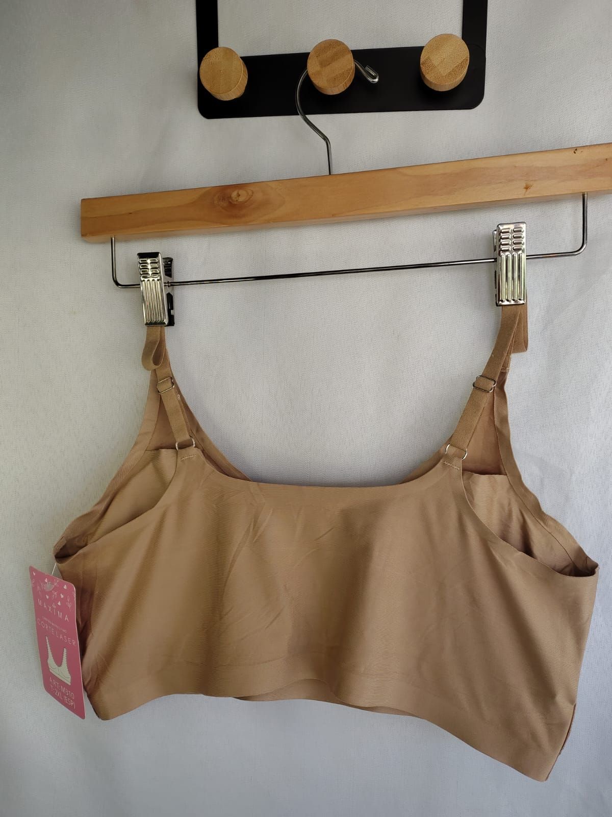 Sujetador sin costuras de color tostado top corpiño