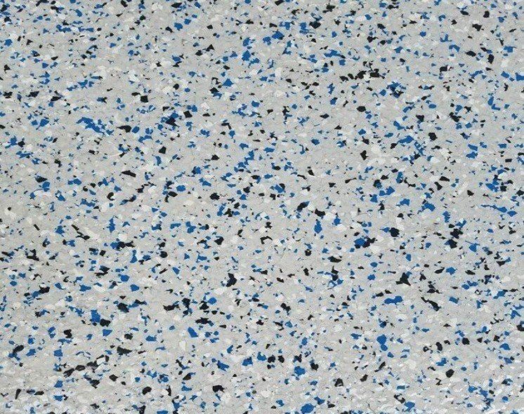 a close up of a gray and blue floor
