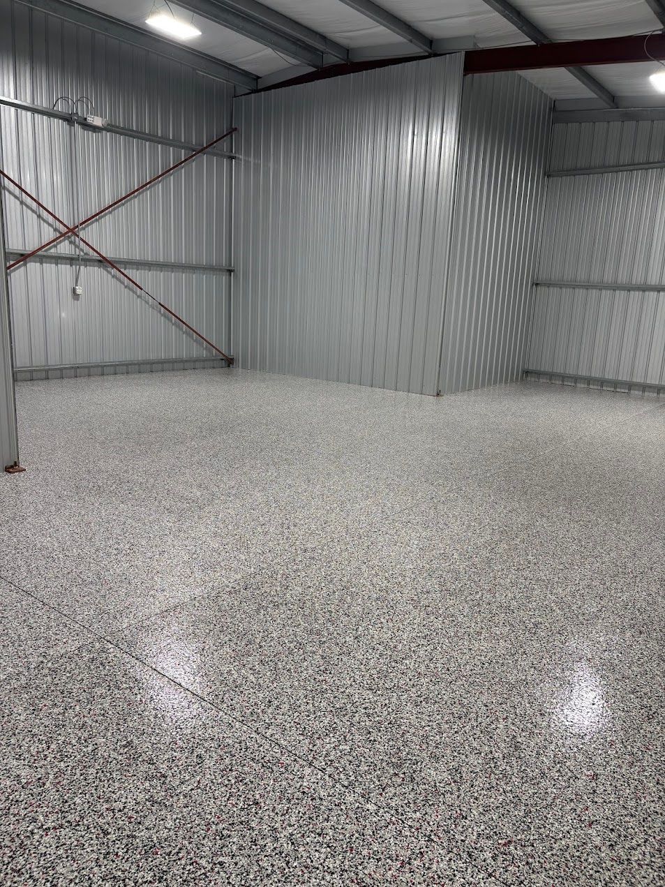 personal airplane hangar epoxy flooring