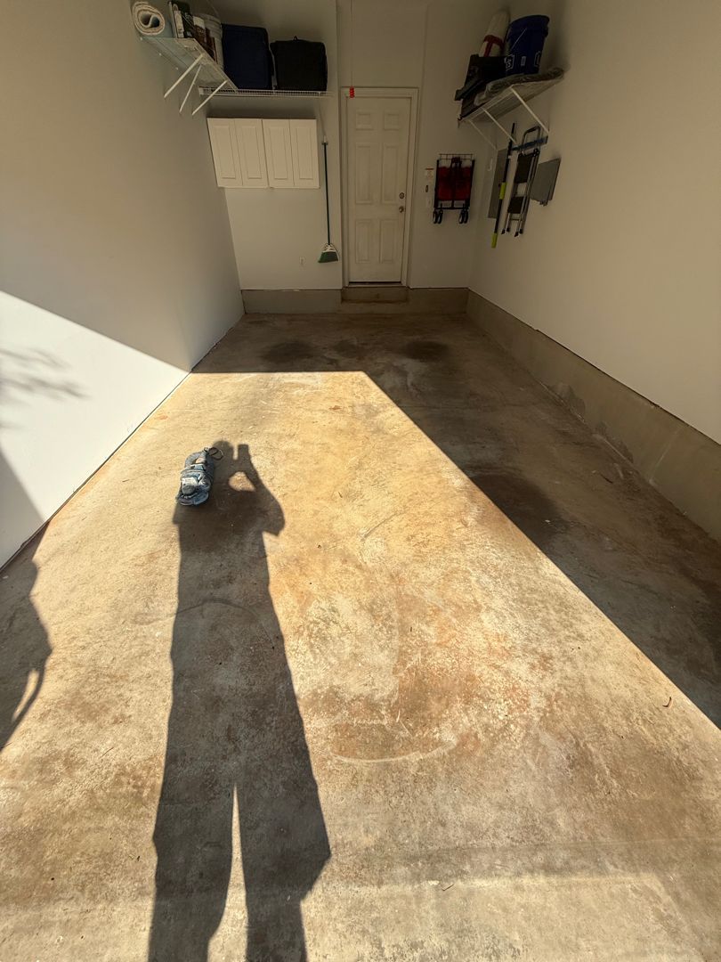 Garage Floor Before Grinding