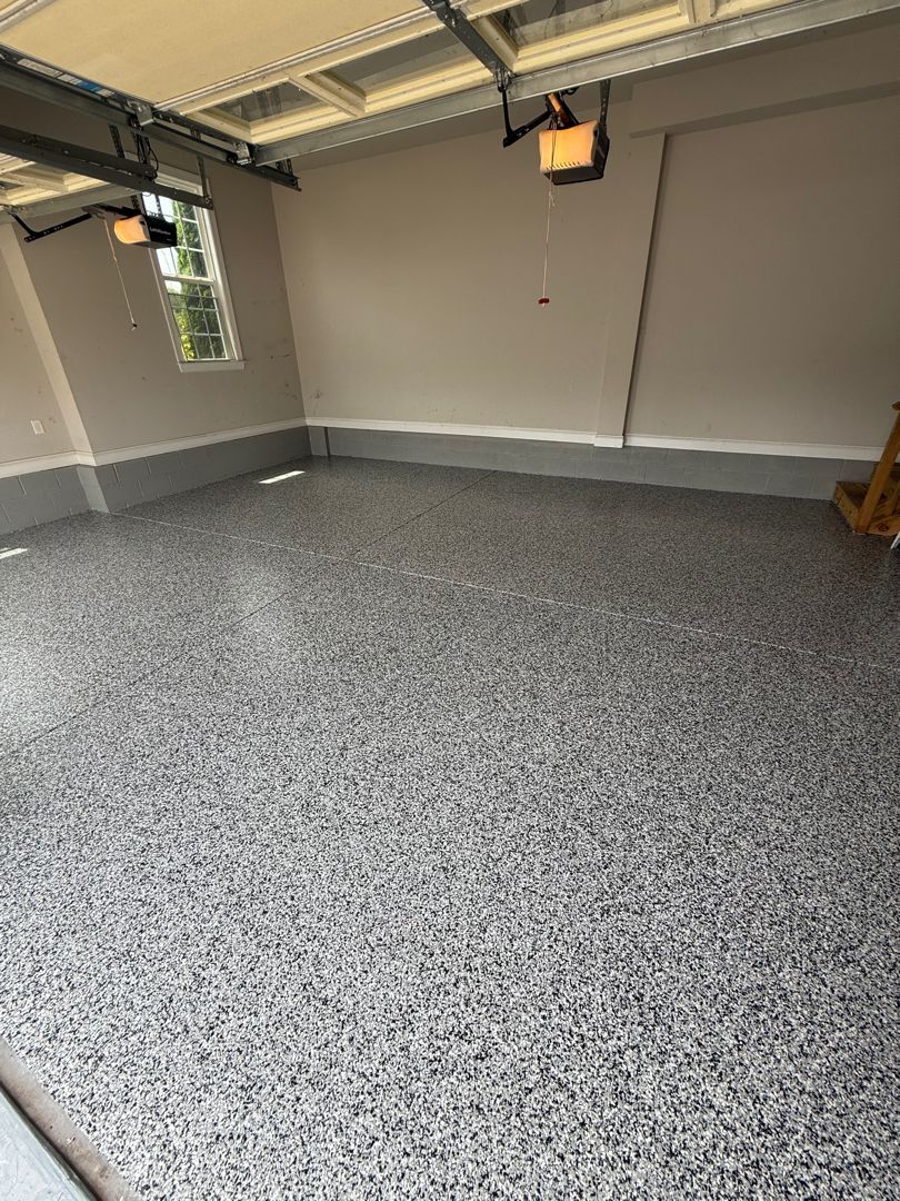 black white gray epoxy floor concord nc