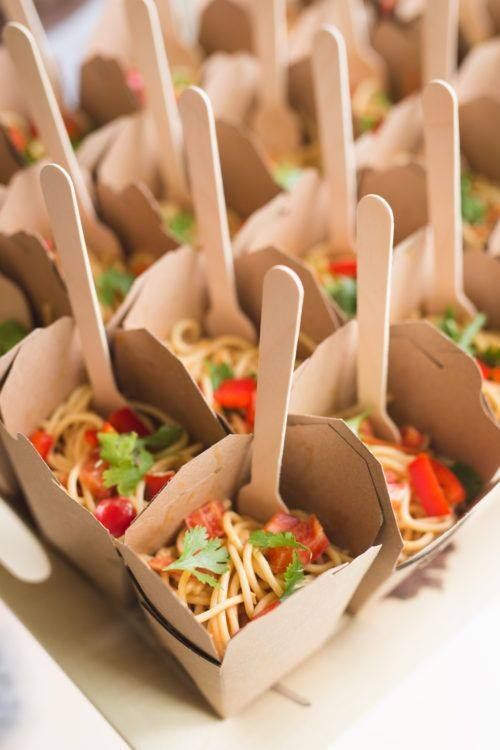 A Tray of Noodles With Wooden Spoons in Them — The Larder Byron Bay in Byron Bay, NSW